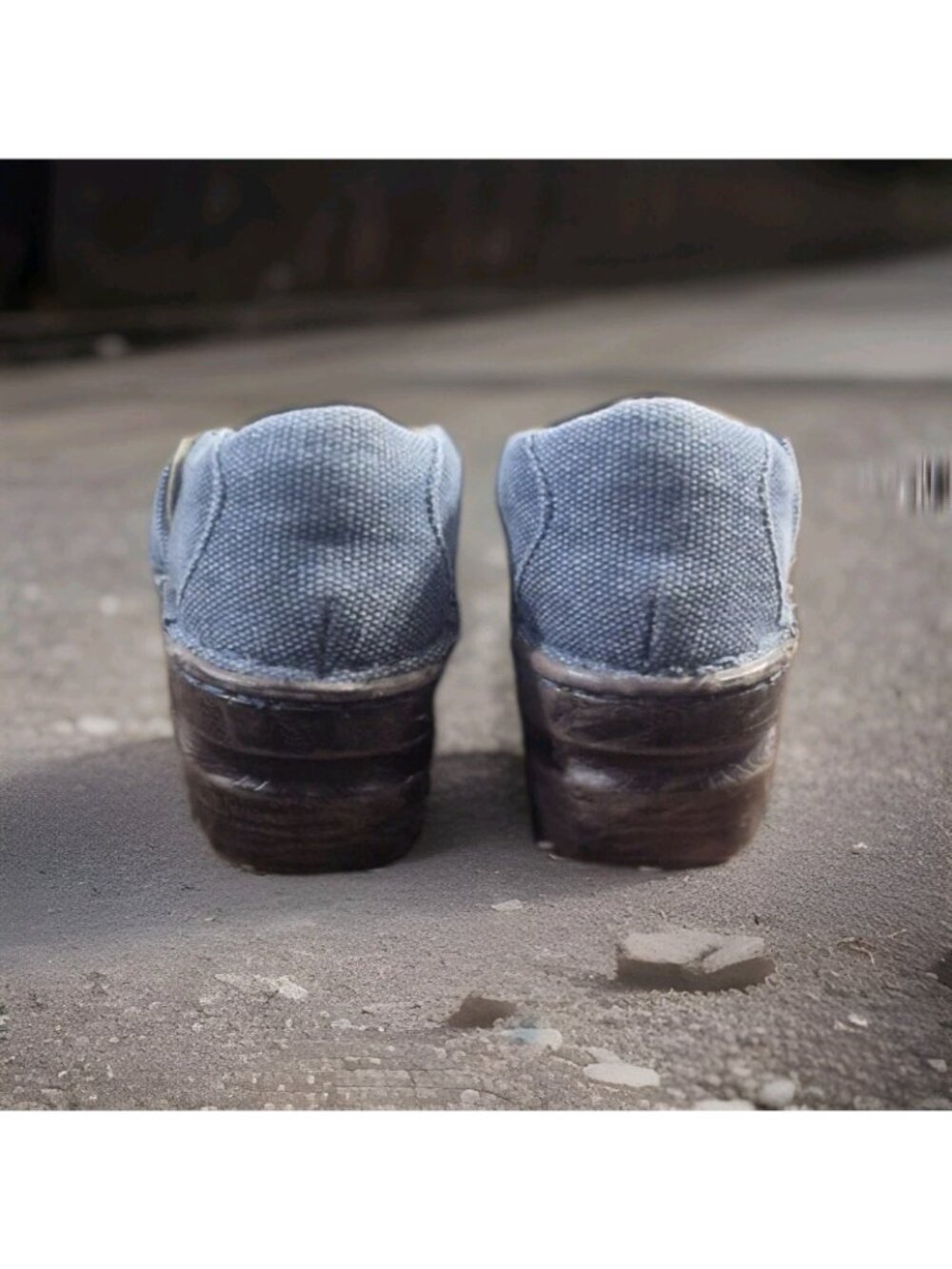 Born BOC Denim Clog Mules Slip-ons Shoes Women's Size 7.5 - Picture 5 of 7